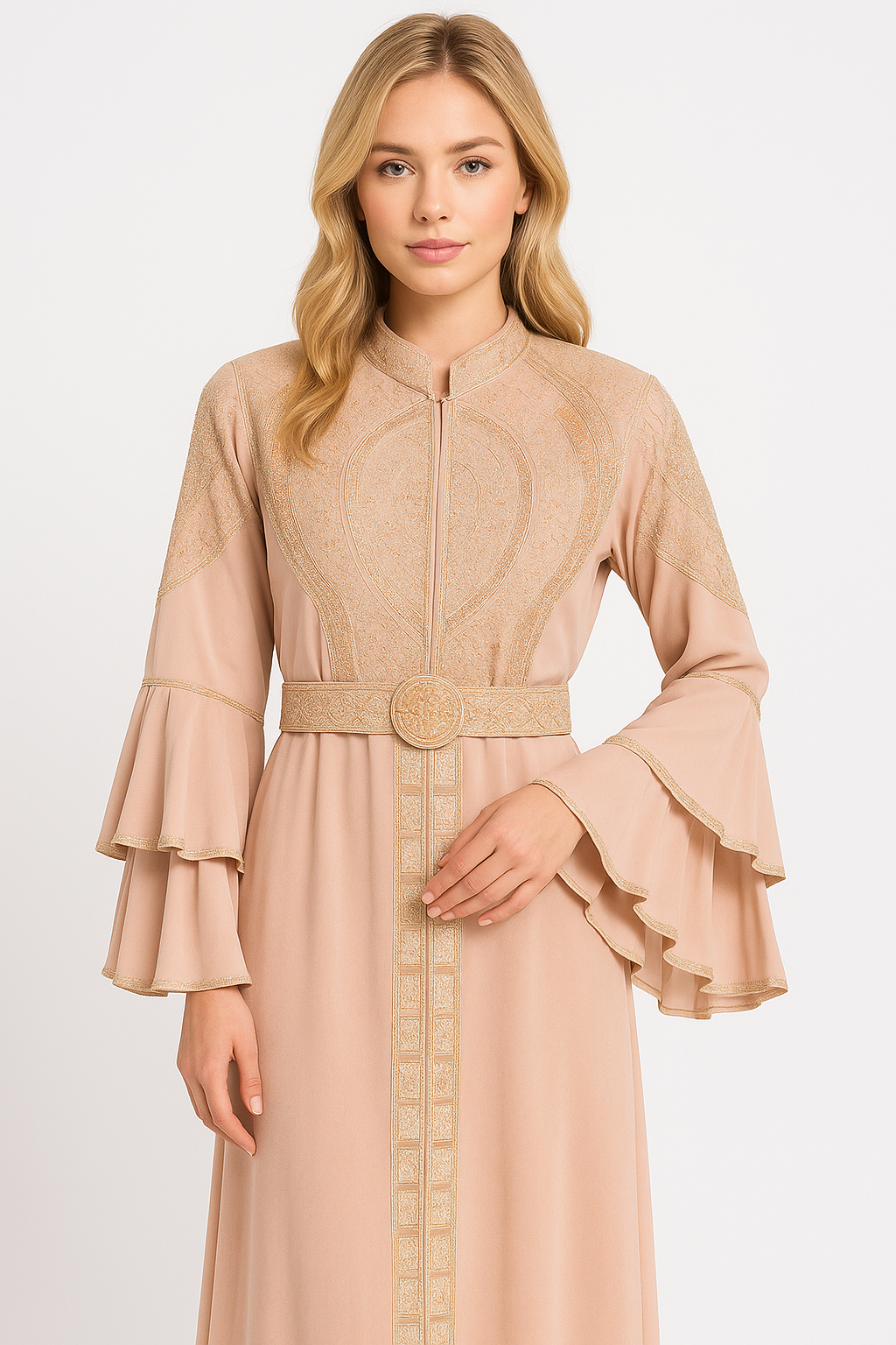 abaya glitter mouwen