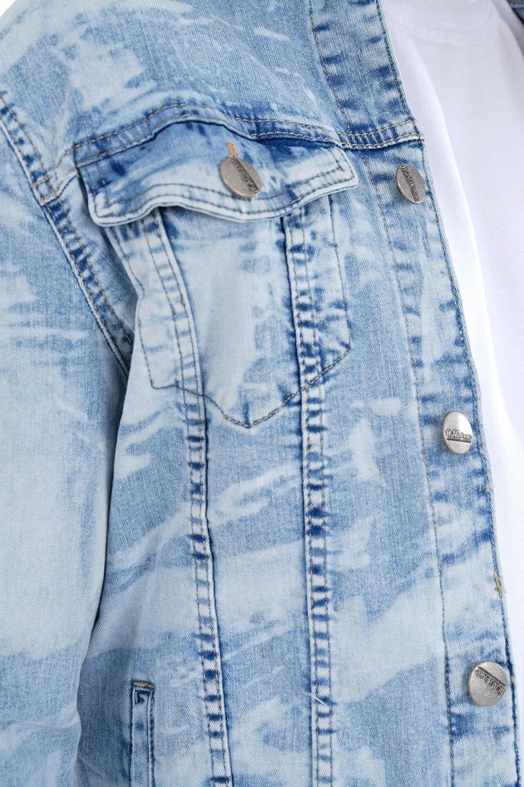 Acid wash denim jacket