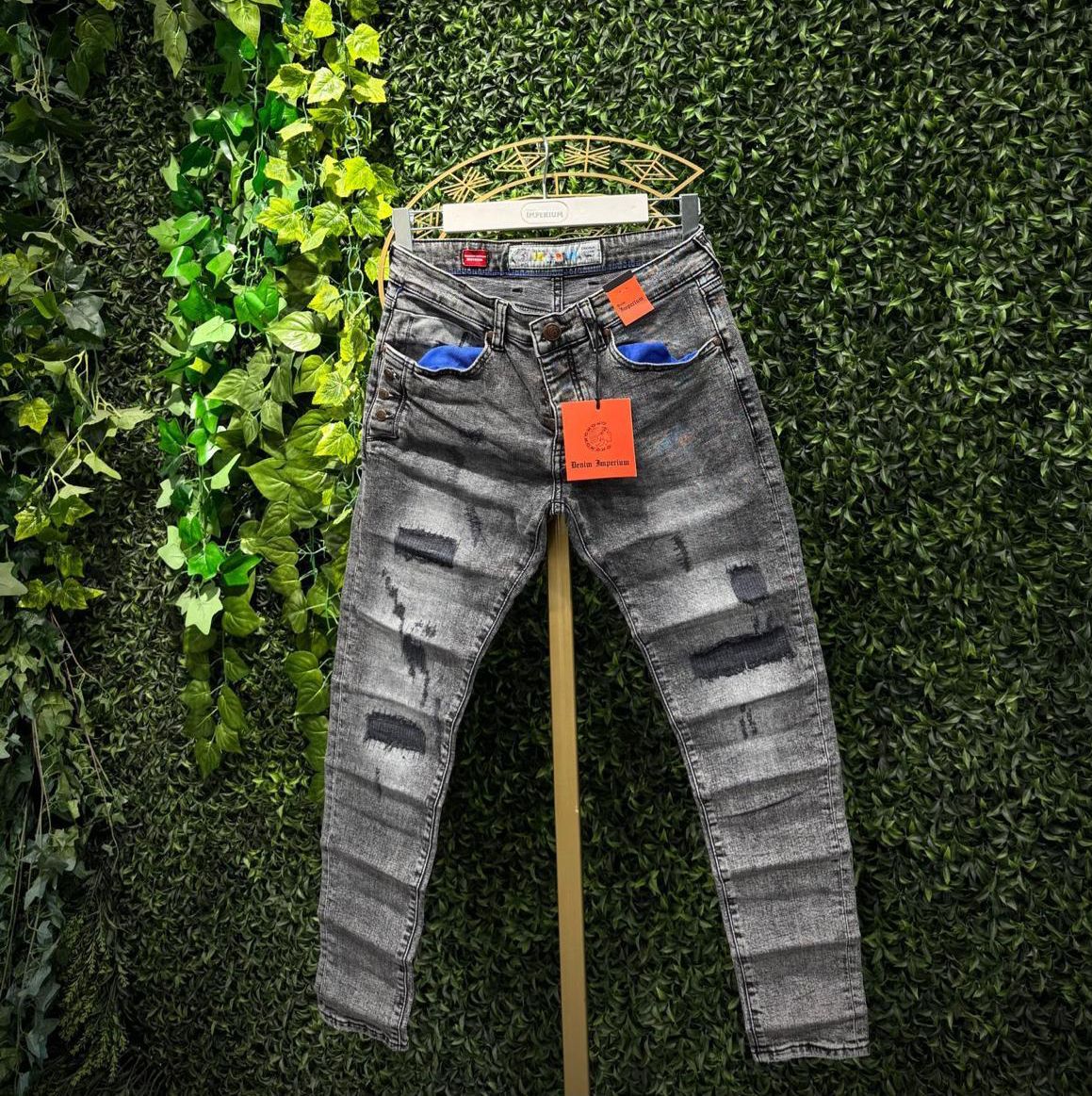 Ribbel zwarte jeans