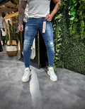 Donker blauw jeans