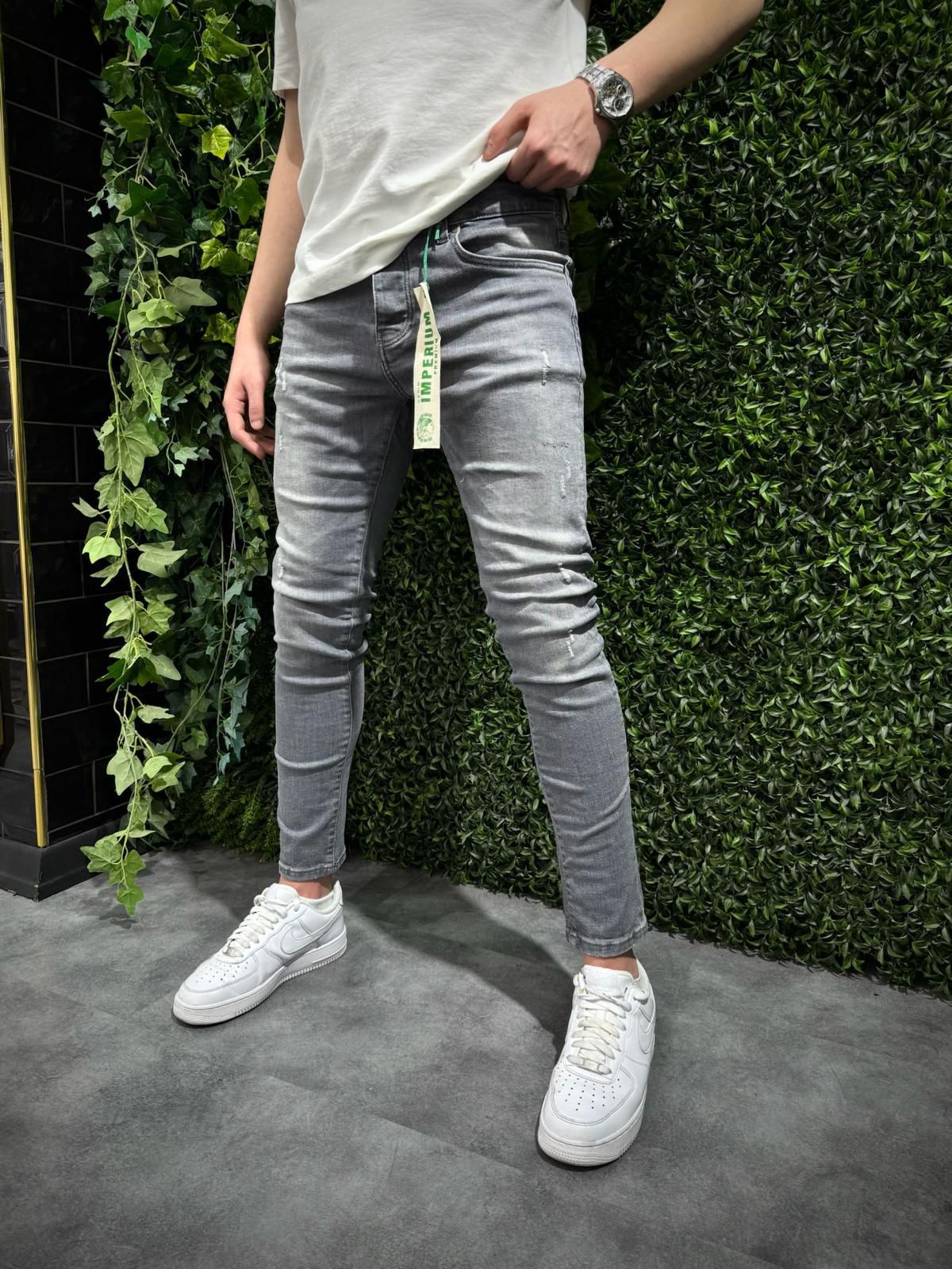 Grijze skinny jeans