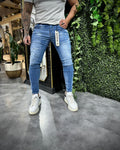 Spetter blauw jeans