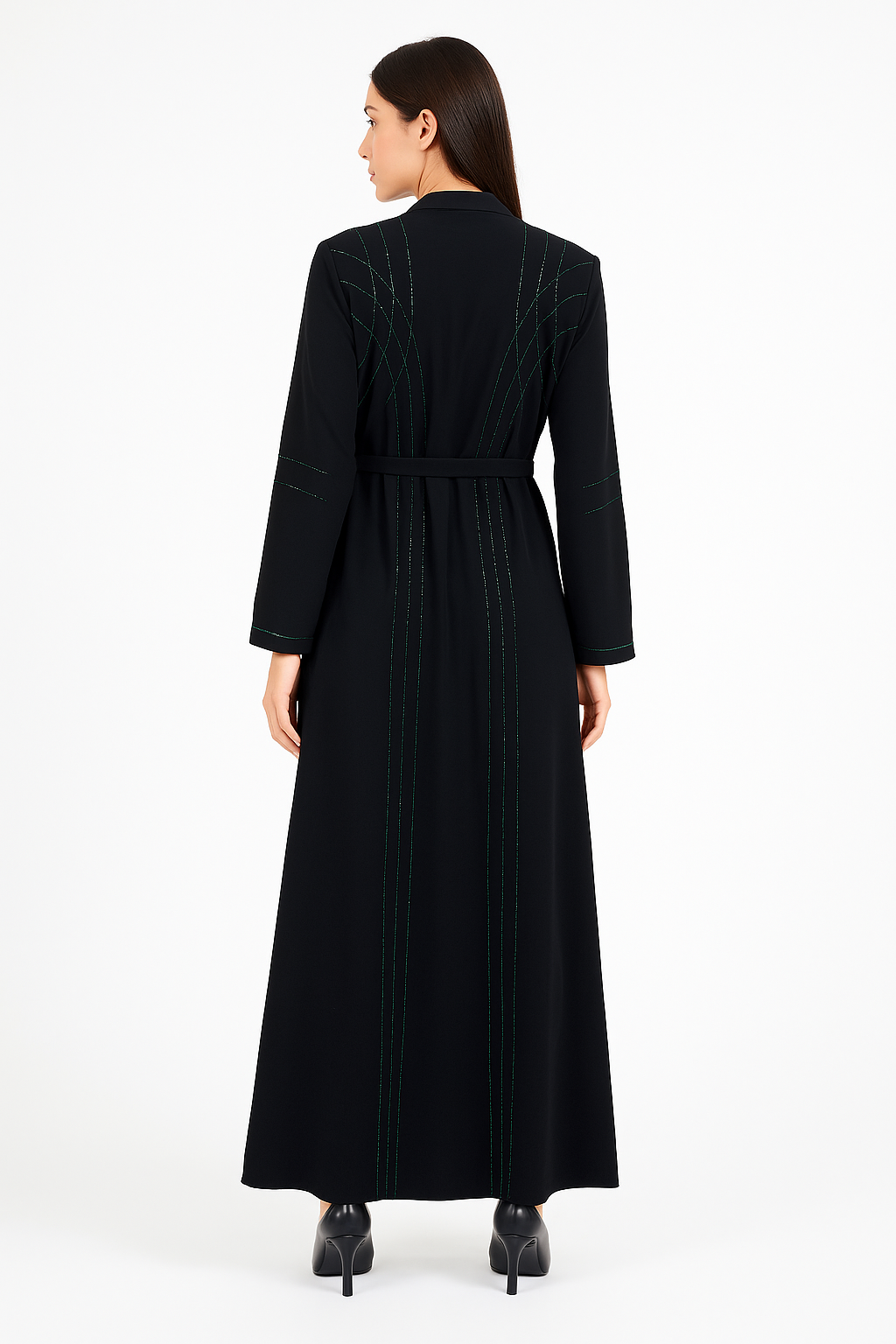 Green Glitter abaya
