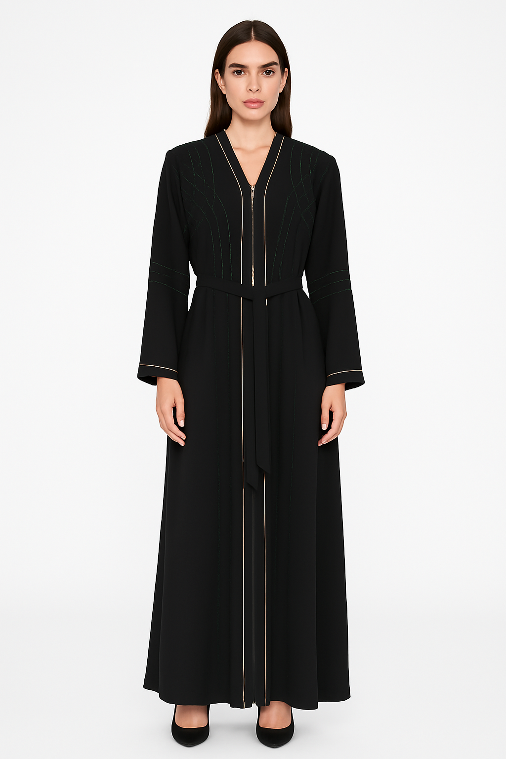Green Glitter abaya