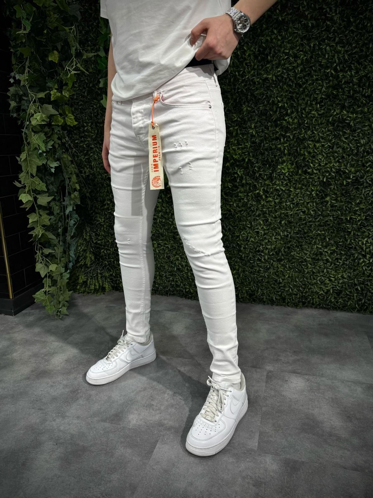 Witte skinny jeans