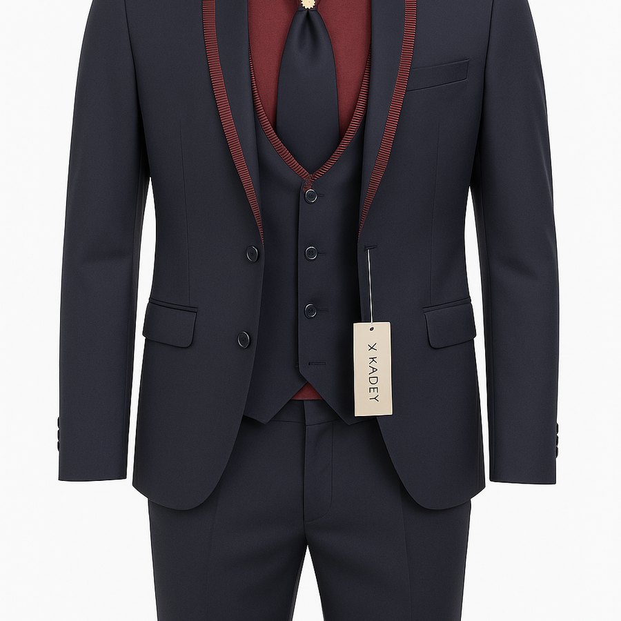 Red Noir Suit